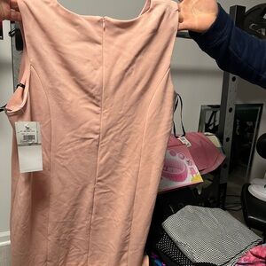 Nina Leonard Blush Pink Mini Dress